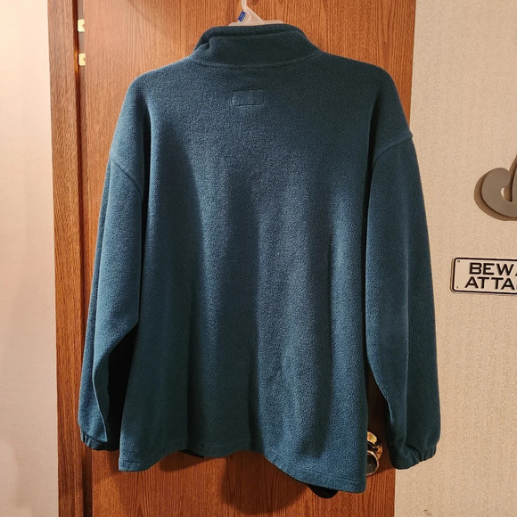 Eddie Bauer Men's XL Dark Hunter Green Fleece Pullover - Picture 6 of 10